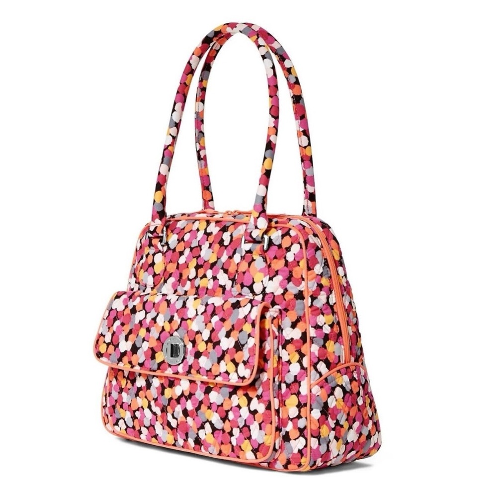 Vera Bradley Pixie Confetti Turnlock Satchel
